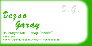 dezso garay business card